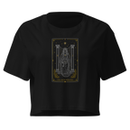 The High Priestess Tarot Crop Top - Black
