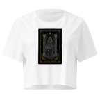 The High Priestess Tarot Crop Top - White