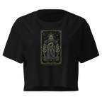 The Lovers Tarot Crop Top - Black