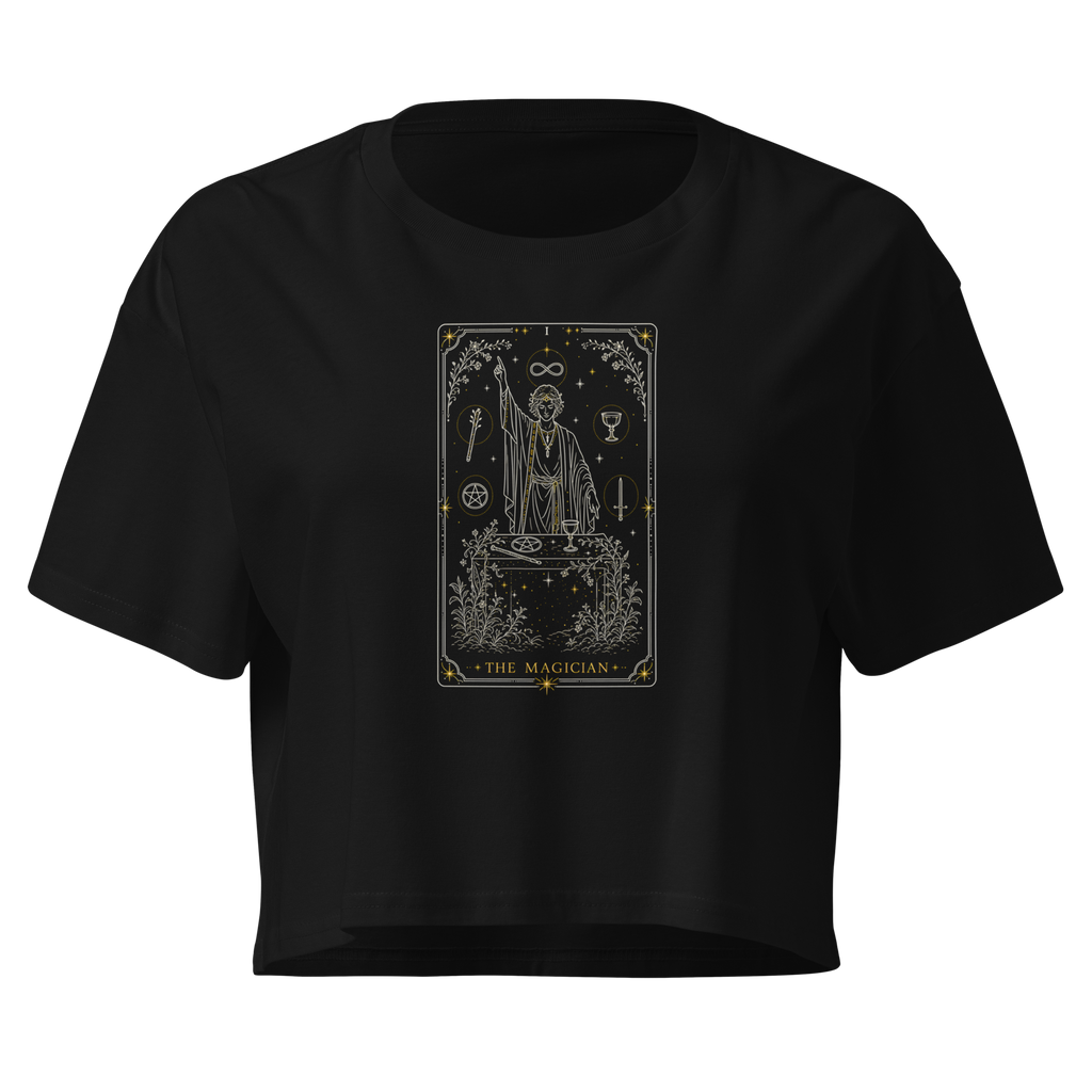 The Magician Tarot Crop Top - Black