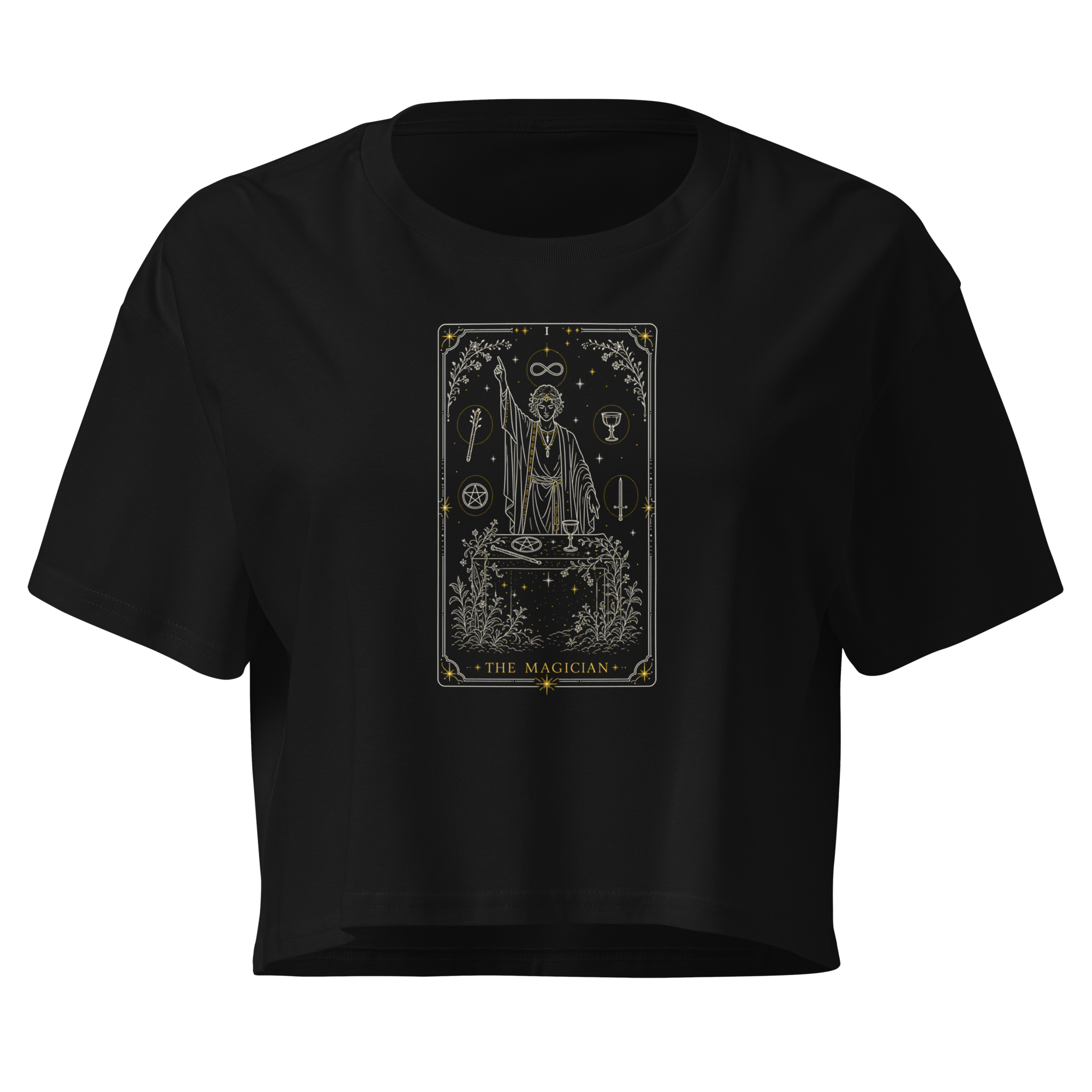 The Magician Tarot Crop Top - Black
