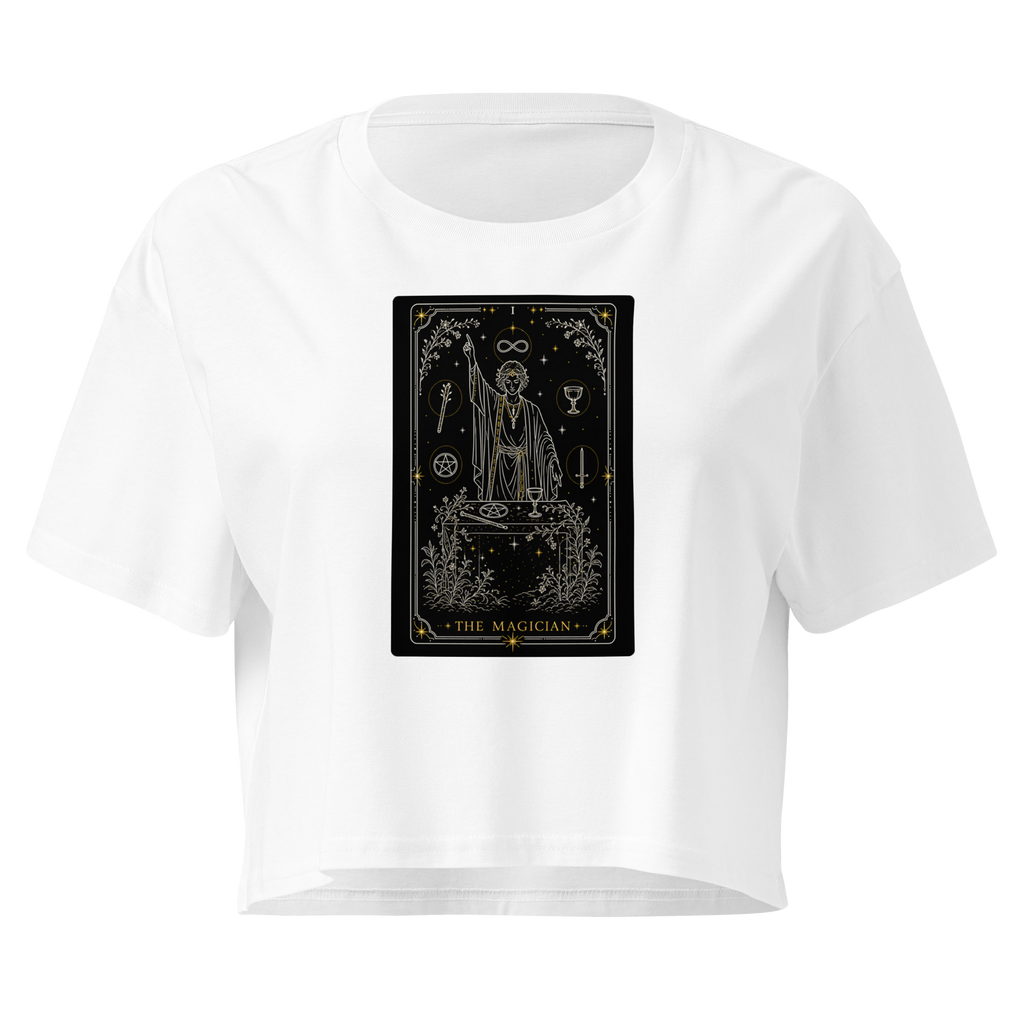 The Magician Tarot Crop Top - White