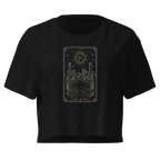 The Moon Tarot Crop Top - Black