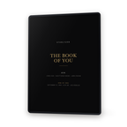 The Book of You, the personalised PDF open on a tablet, showing the cover cast for a sample chart