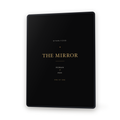 The Mirror, the personalised PDF open on a tablet, showing the cover cast for a sample couple