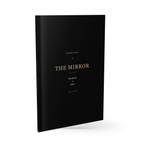 The Mirror as a 6x9 casewrap hardcover, gold on black, printed for a sample couple