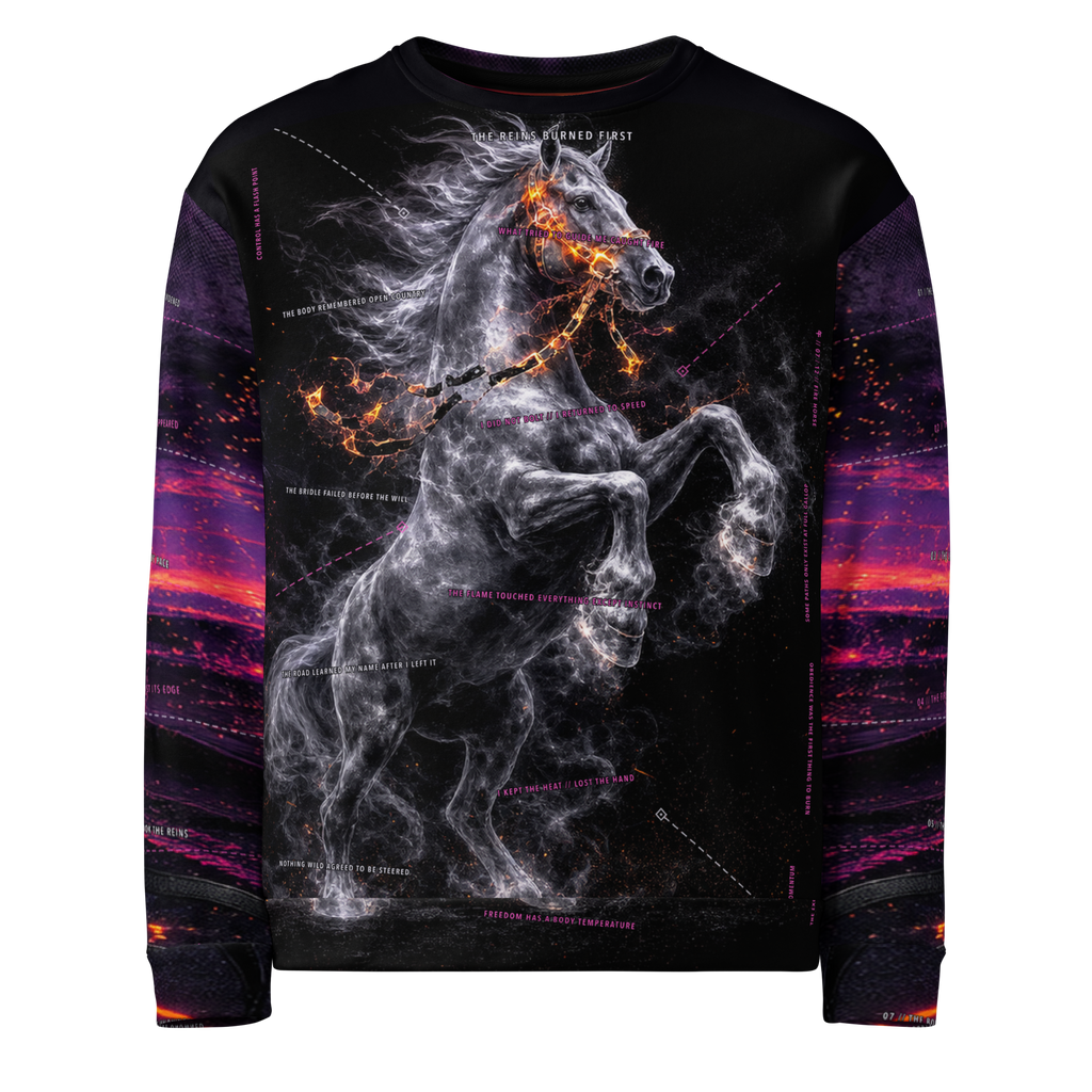 The Reins Burned First Sweatshirt - Black front