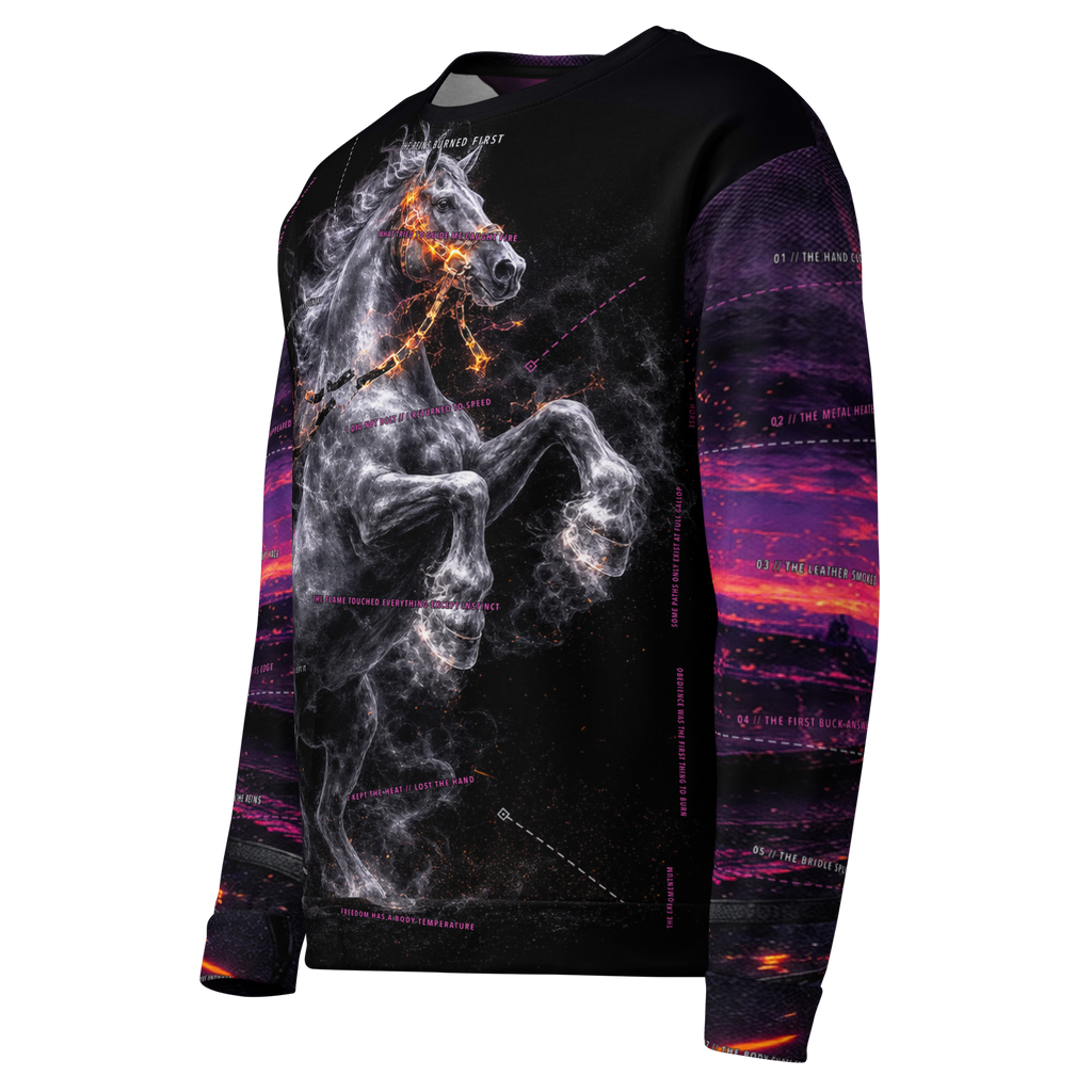 The Reins Burned First Sweatshirt - Black left front