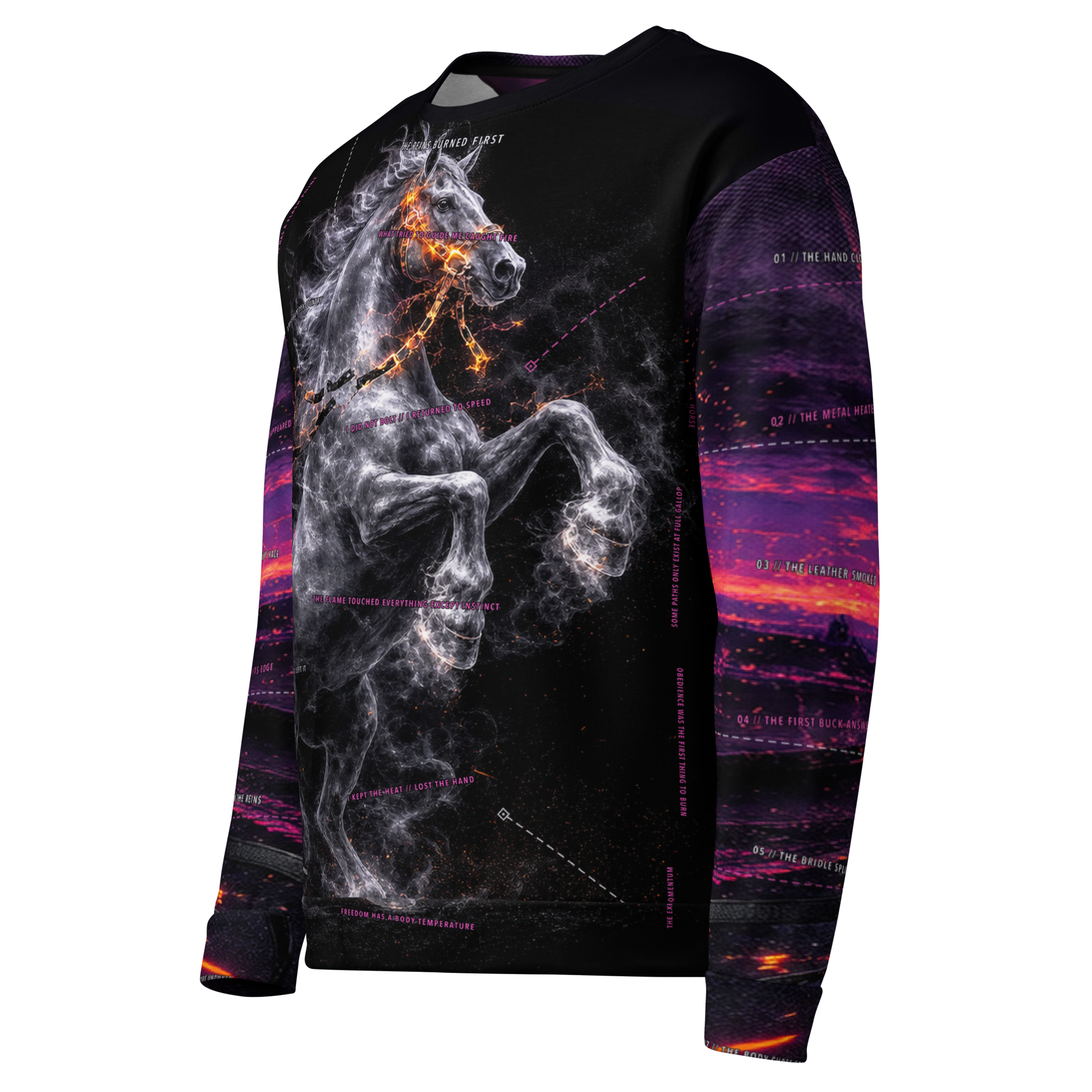 The Reins Burned First Sweatshirt - Black left front