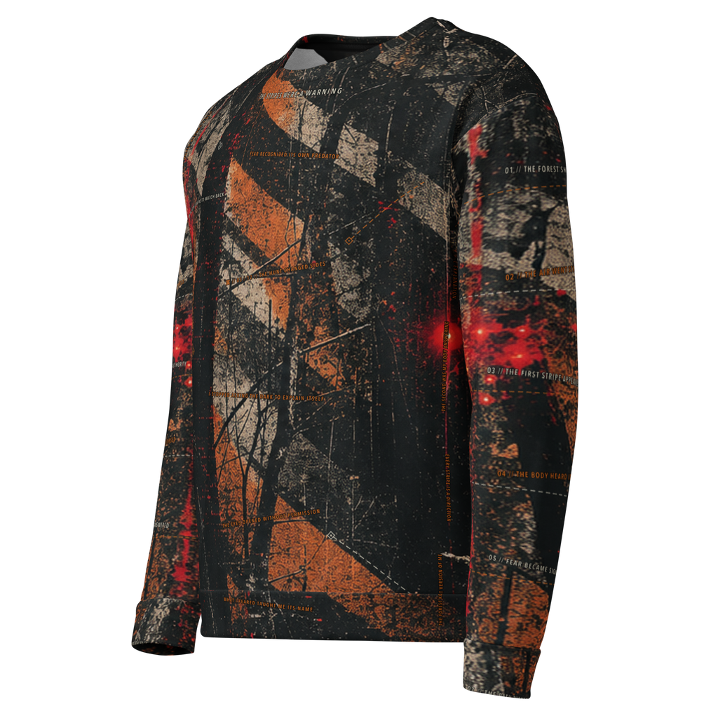 The Stripes Were a Warning Sweatshirt - Black left front