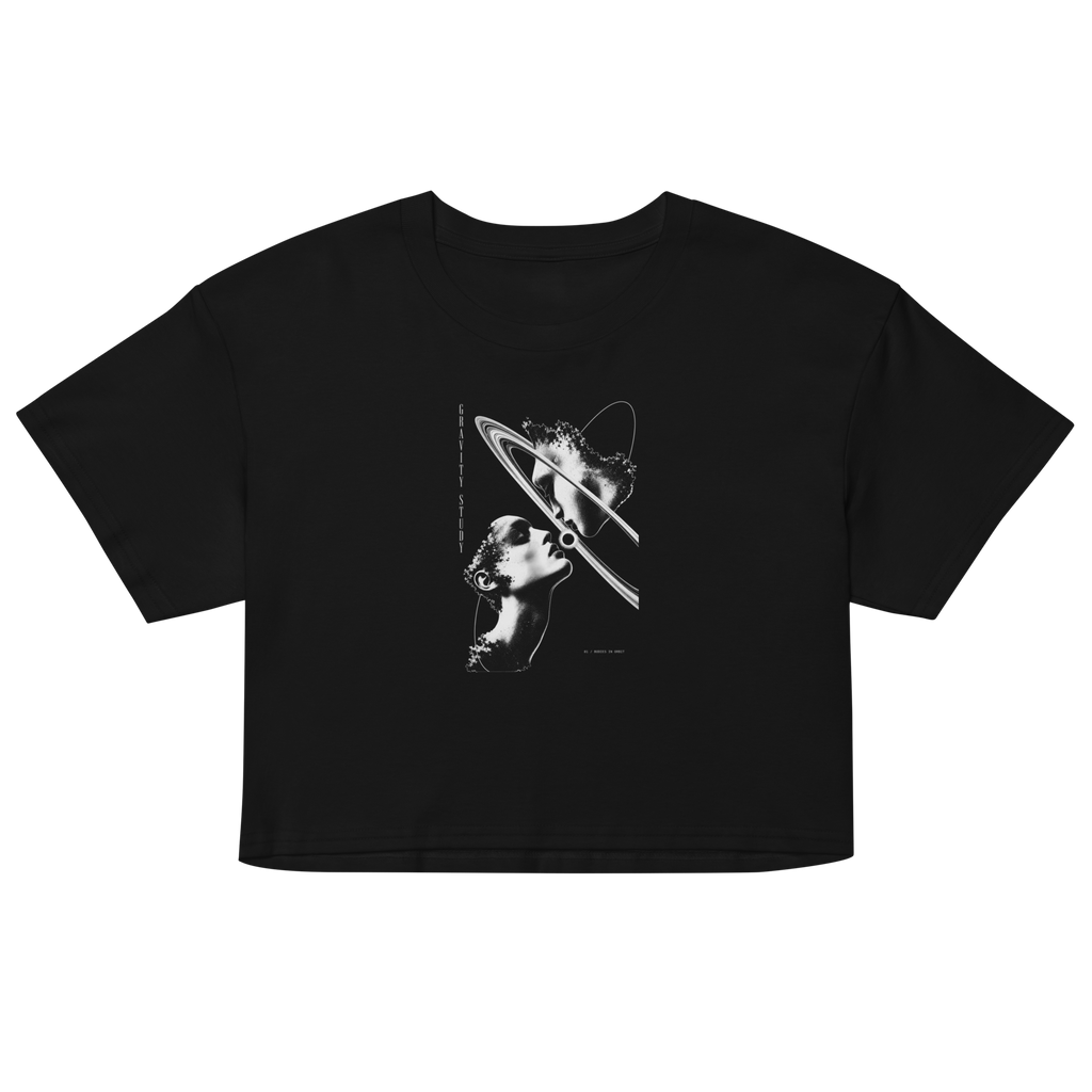 Gravity Study Crop Top - Black front
