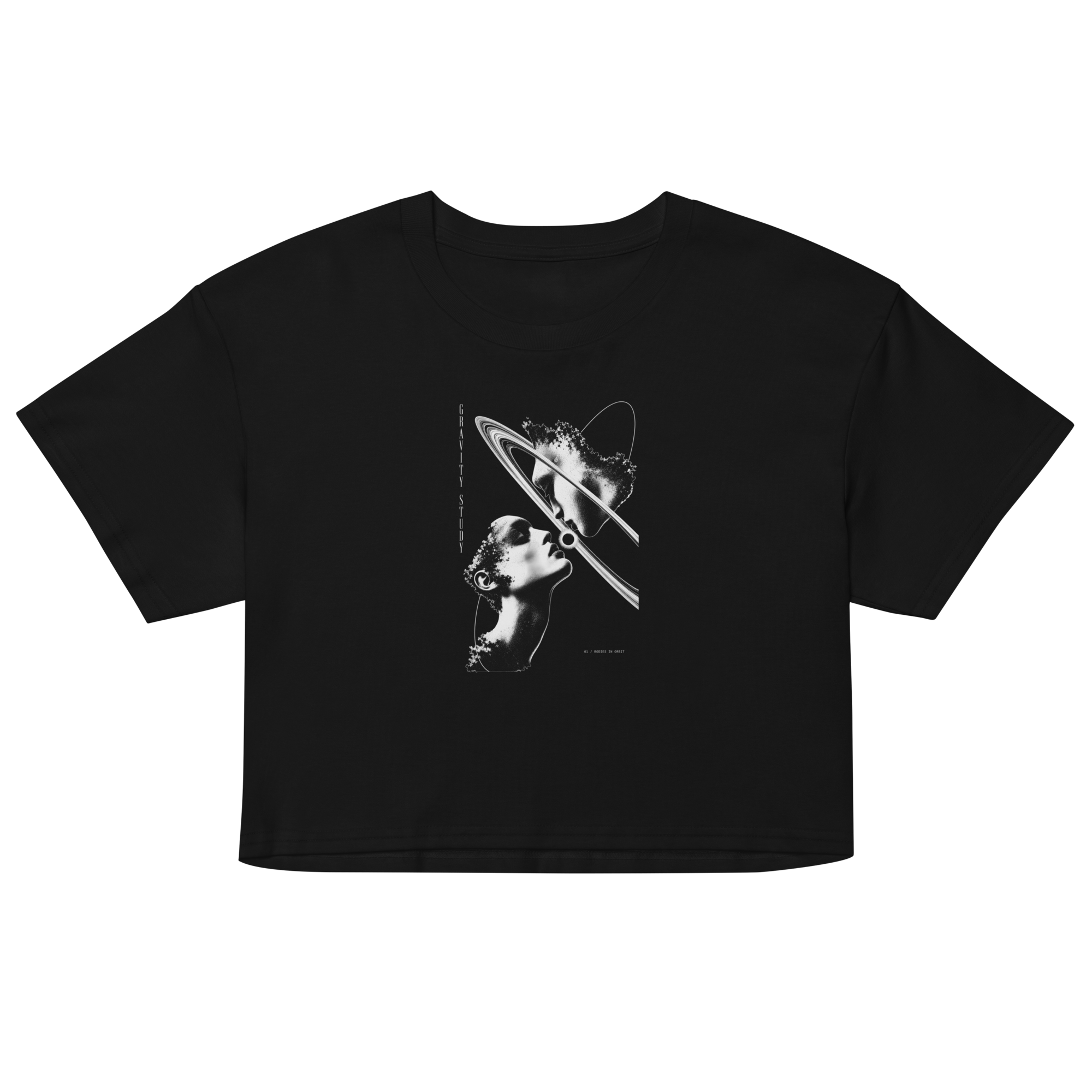 Gravity Study Crop Top - Black front