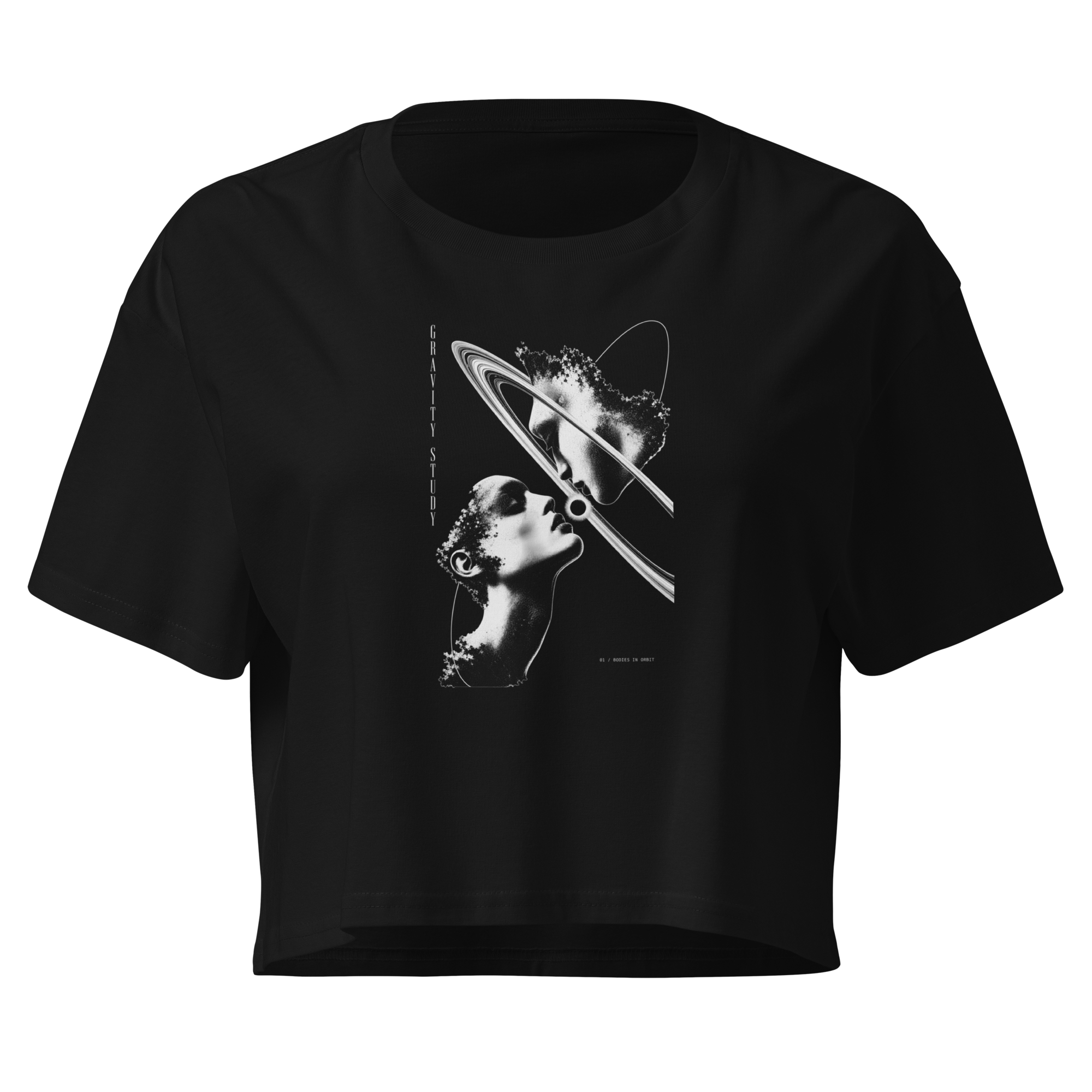 Gravity Study Crop Top - Black front