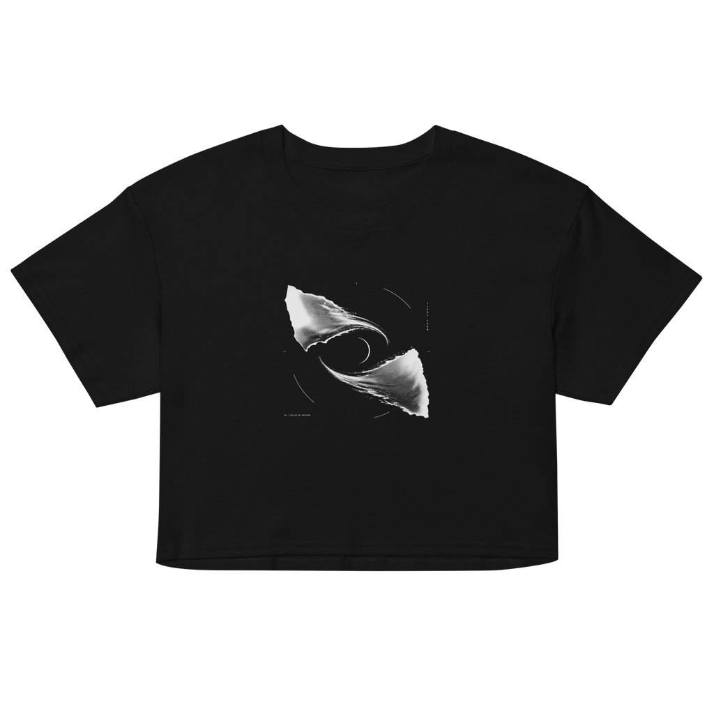 Tidal Form Crop Top - Black front