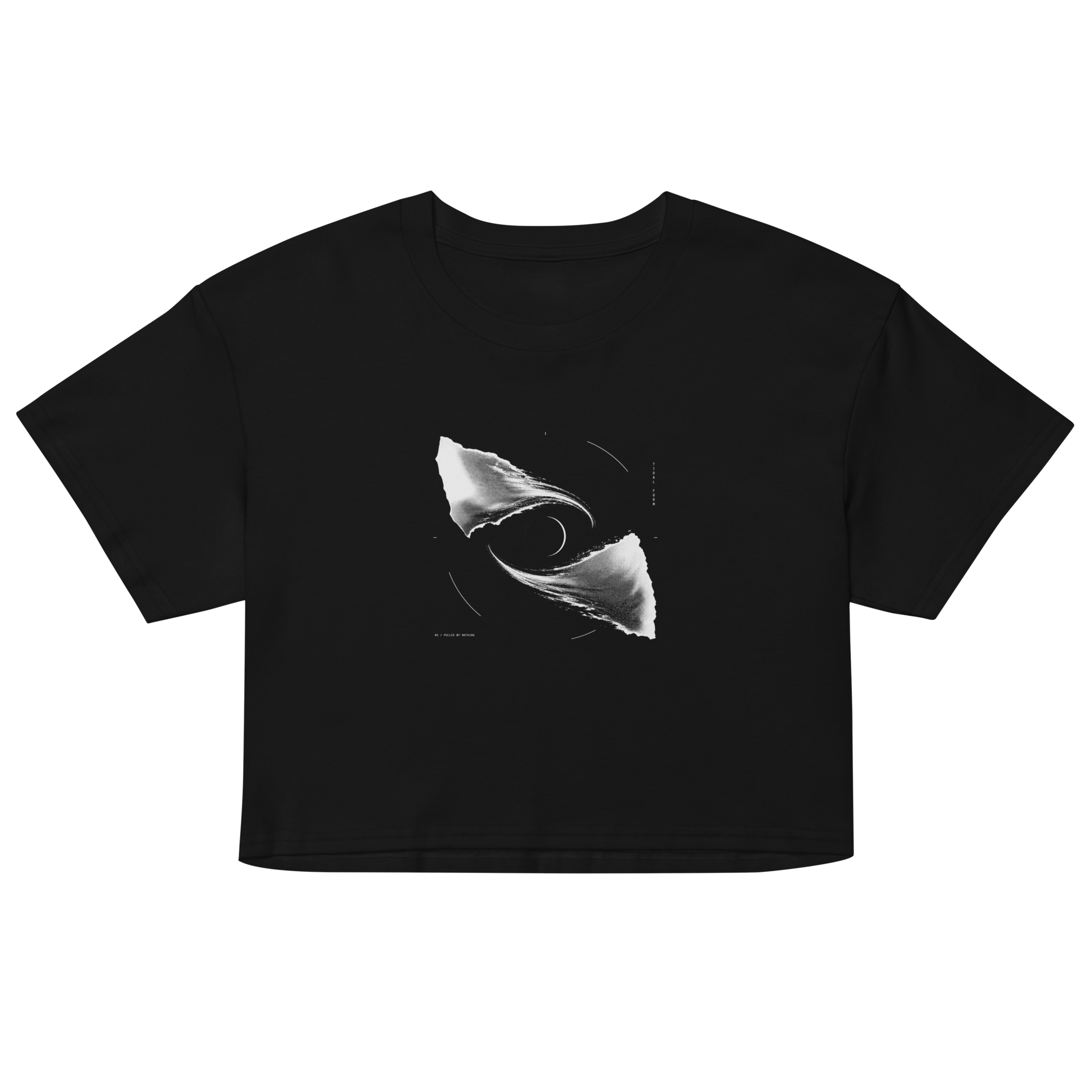 Tidal Form Crop Top - Black front