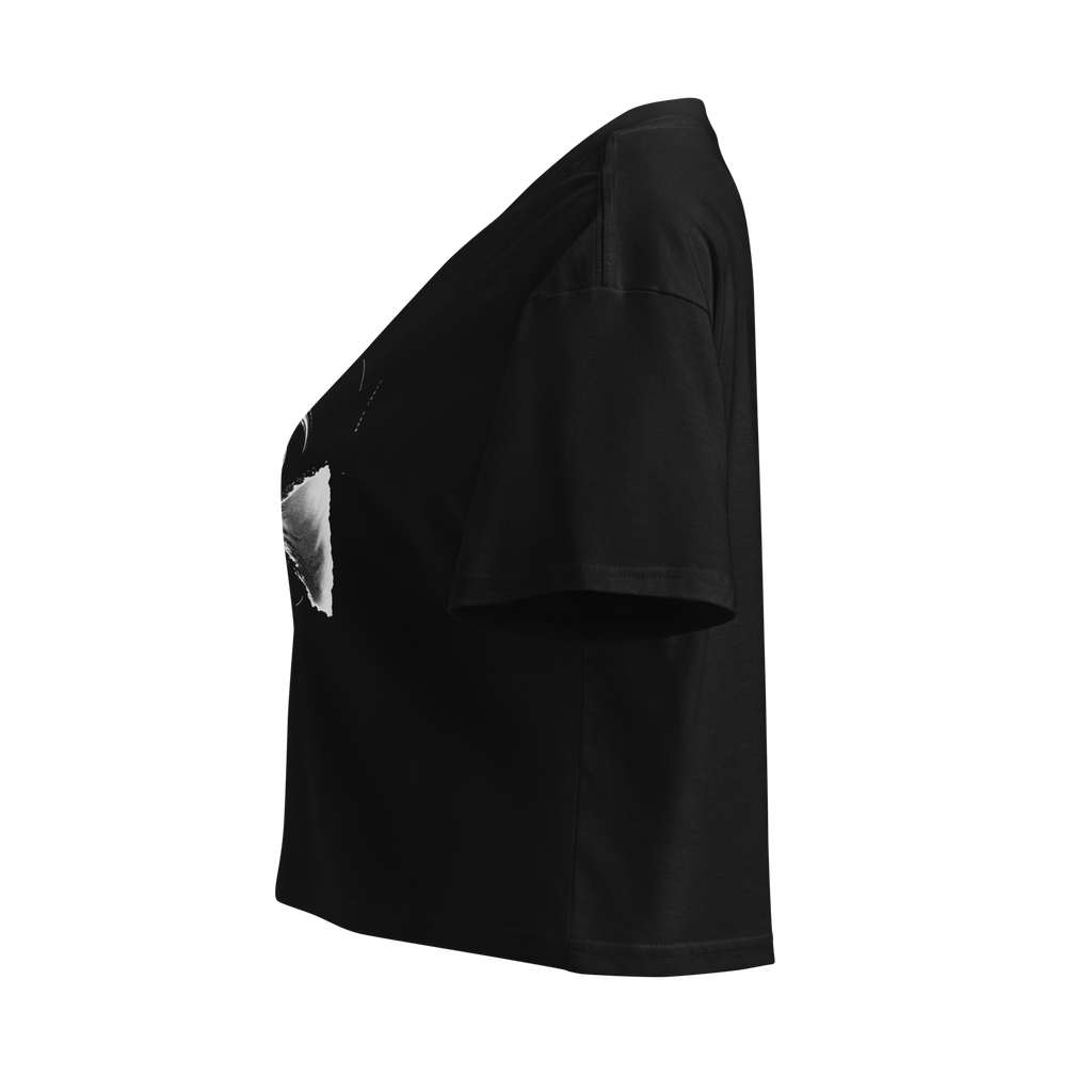 Tidal Form Crop Top - Black left