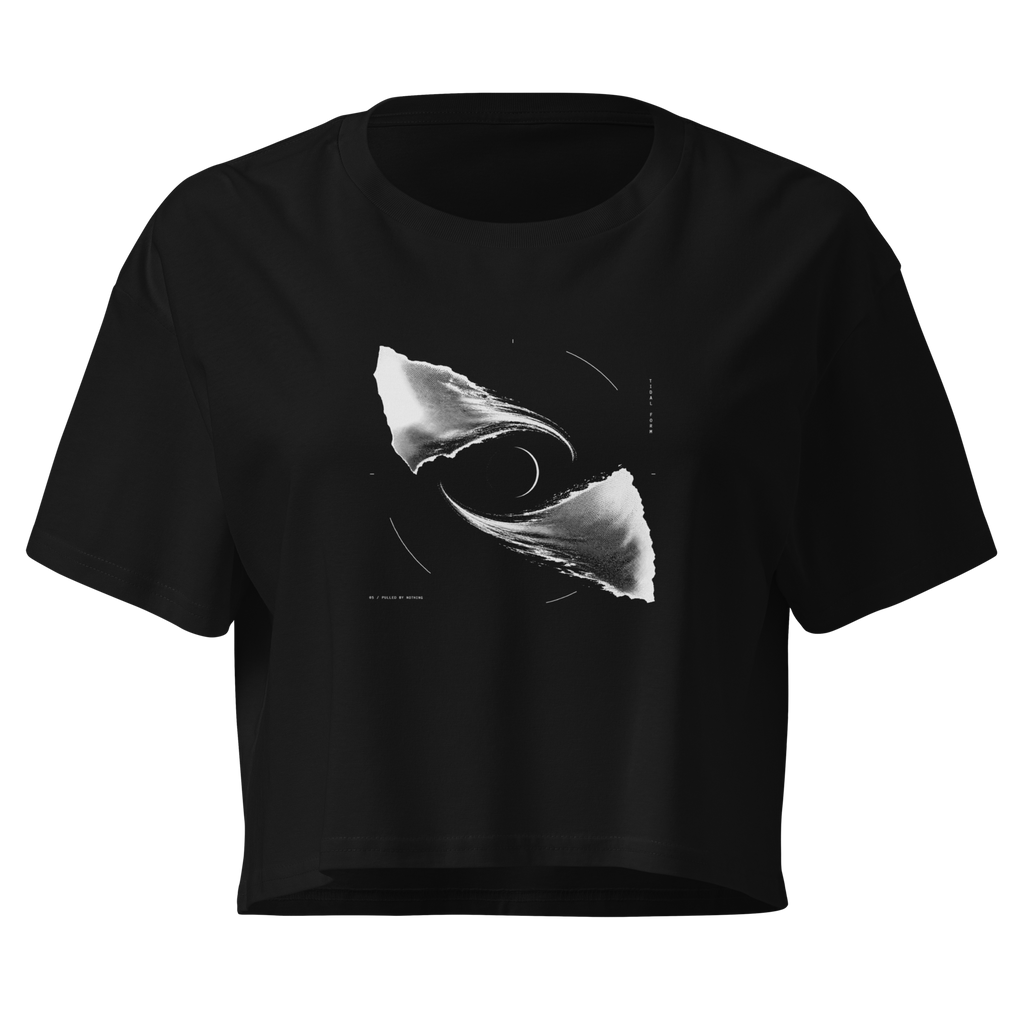Tidal Form Crop Top - Black front