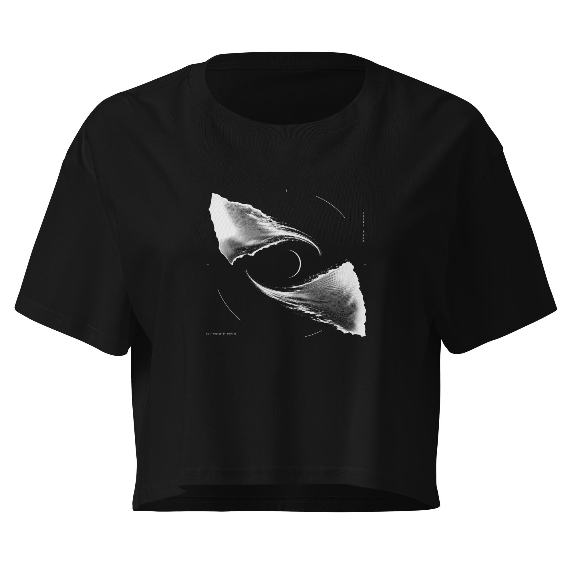 Tidal Form Crop Top - Black front