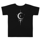 Moon and Star Sigil Toddler Tee - Moon Sigil Black flat front