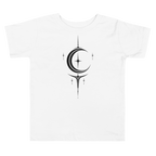 Moon and Star Sigil Toddler Tee - Moon Sigil White flat front