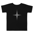 Moon and Star Sigil Toddler Tee - Star Sigil Black flat front