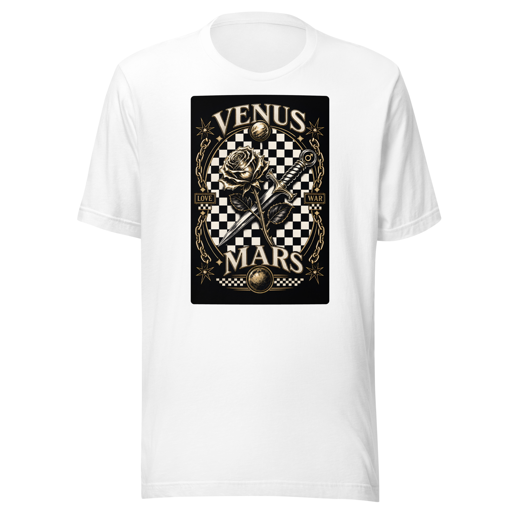 Checkerboard Tee - White