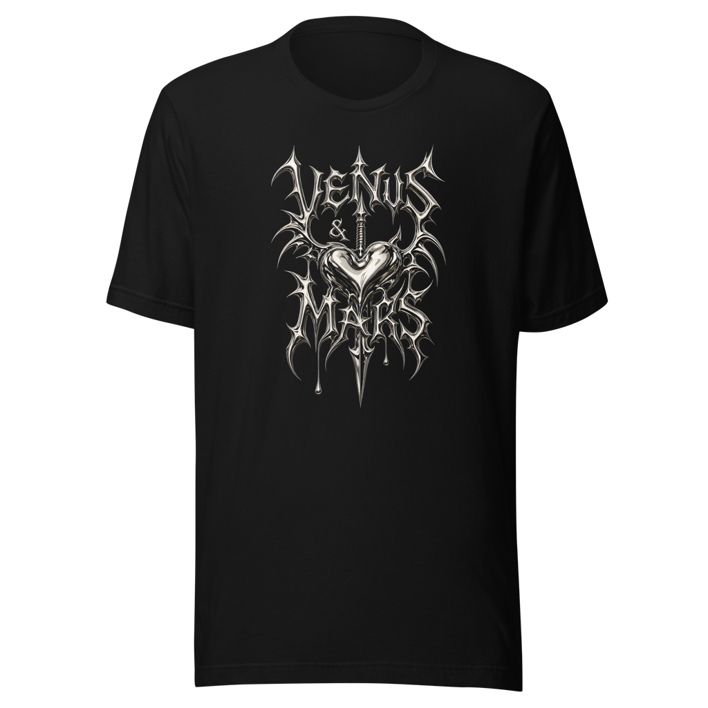 Metallic Gothic Tee - Black