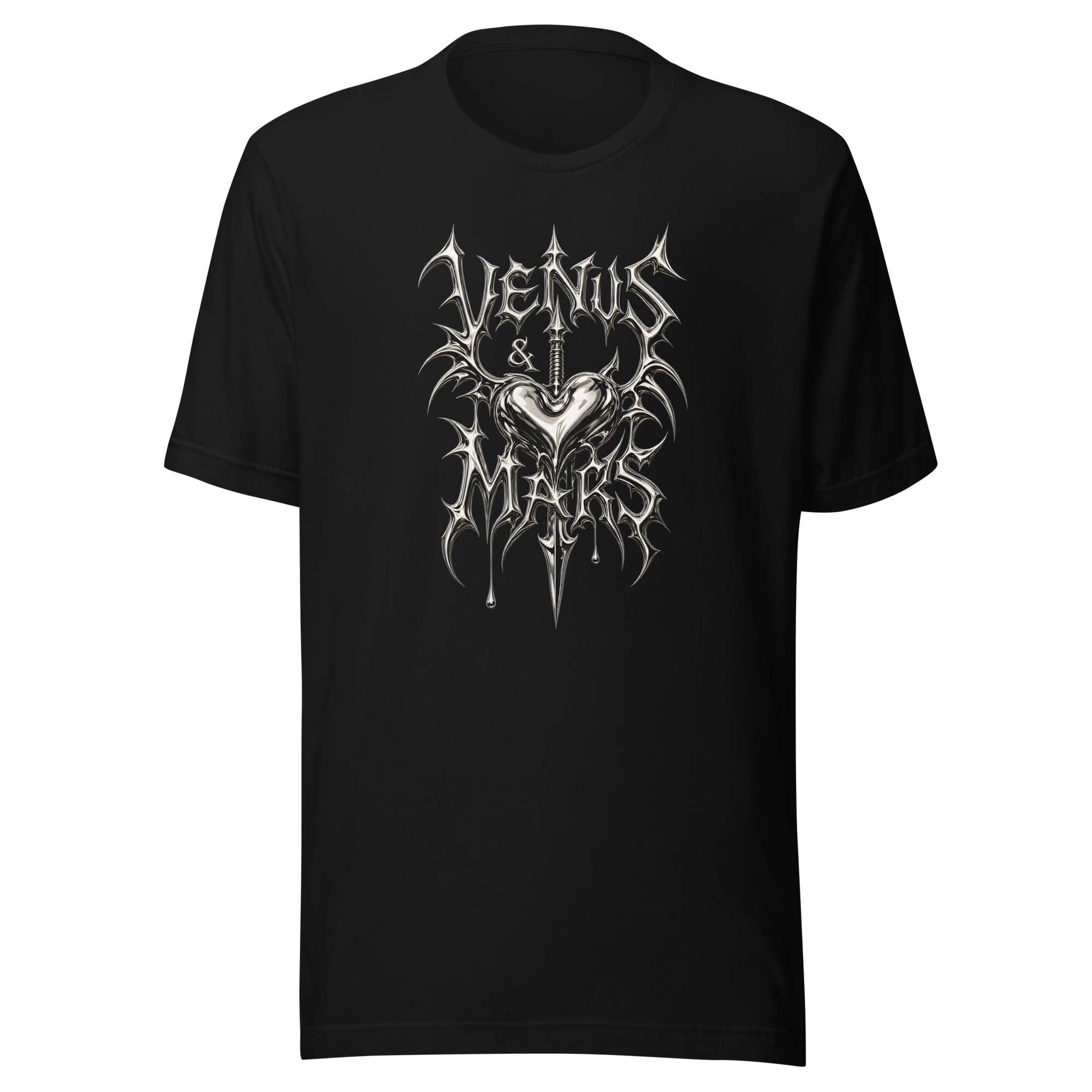 Metallic Gothic Tee - Black