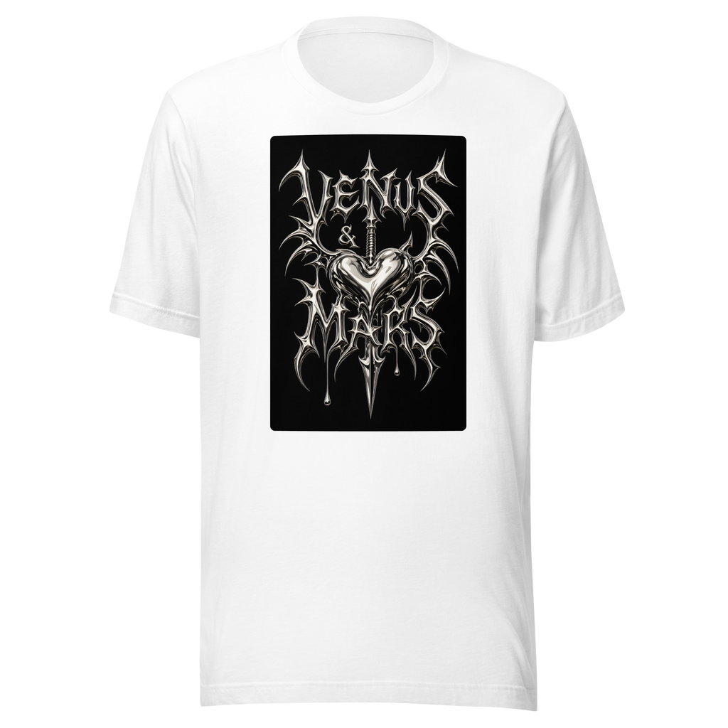 Metallic Gothic Tee - White