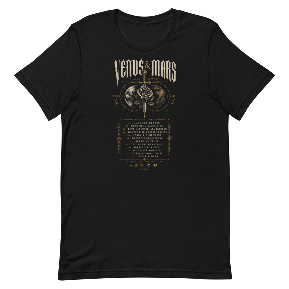 Love & War Tracklist Tee - Tracklist (hero back)