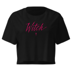 Witch Gothic Script Baby Tee - Black front