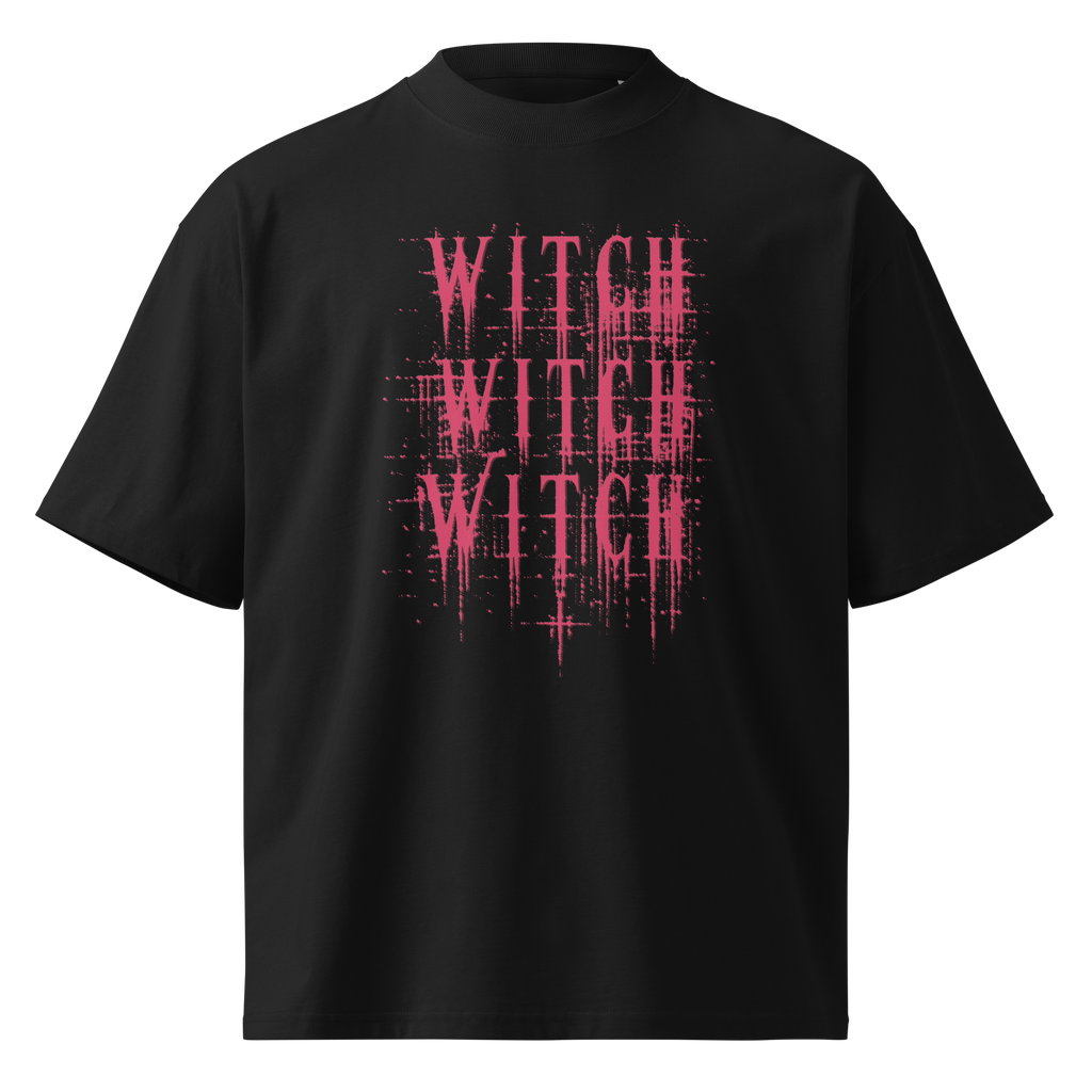Witch History Glitch Oversized Tee - Black front
