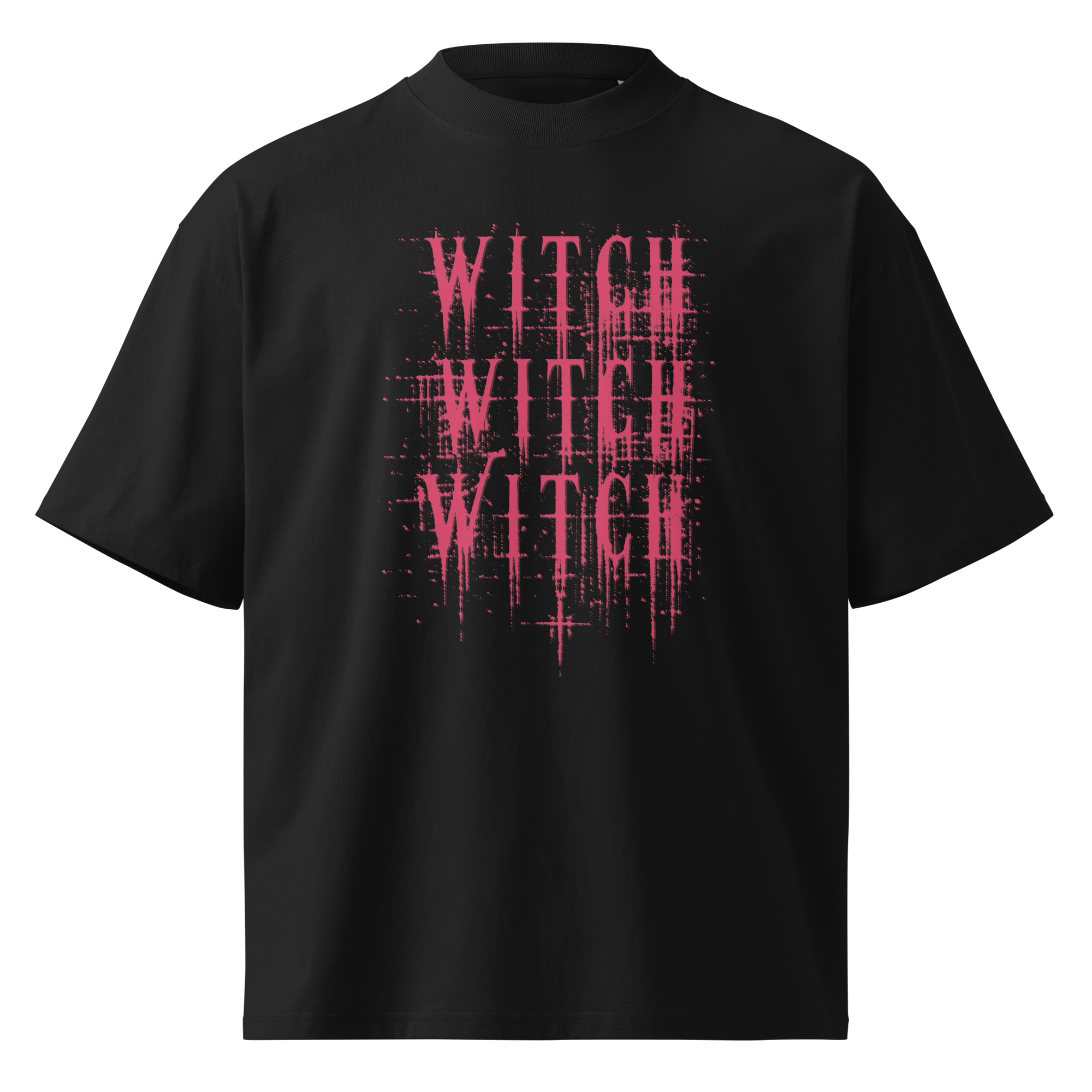 Witch History Glitch Oversized Tee - Black front
