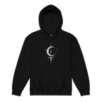 Moon and Star Sigil Youth Hoodie - Moon Sigil Black flat front