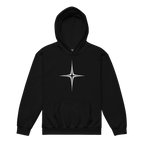 Moon and Star Sigil Youth Hoodie - Star Sigil Black flat front