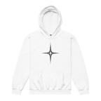 Moon and Star Sigil Youth Hoodie - Star Sigil White flat front