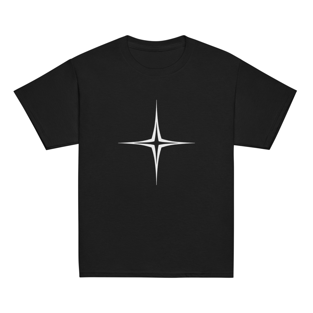 Moon, Star, and Sun Sigil Youth Tee - Star Sigil Black flat front