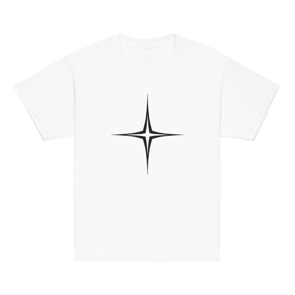 Moon, Star, and Sun Sigil Youth Tee - Star Sigil White flat front