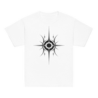 Moon, Star, and Sun Sigil Youth Tee - Sun Sigil White flat front